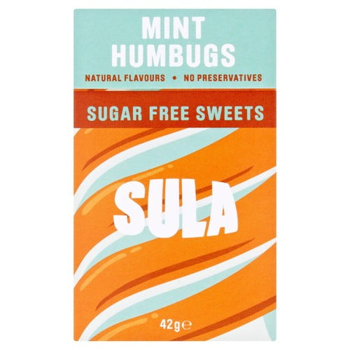 Sula Mint Humbugs 42g, British Import (Pack of 6)