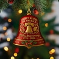 thumbnail image 1 of Sulaicai 1Pcs 2D Acrylic United States 250th Anniversary Bell Ornament for Christmas Tree or Garden, with Commemorative Detailing for Collectors and Patriotic, 2.6 x 3.1 Inch (Red), 1 of 3
