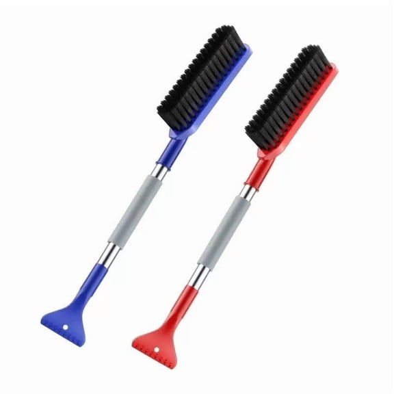 Sulaicai 2 Pack Car Snow Brush and Ice Scrapers for Car Windshield,24'' Detachable Bristle Head Snow Brush & Tough Window Snow Scraper with Aluminium Body, Snow Removal Winter Car Accessories