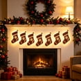 thumbnail image 1 of Sulaicai 3D Light‑Up Wooden Christmas Stocking Wall Decor (7 Pack), Warm Backlit Peel & Stick Entryway Glow, Handmade Real Wood LED Christmas Wall Decor for Living Room, Bedroom, Fireplace, 1 of 8