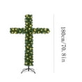 thumbnail image 1 of Sulaicai 6 FT Christmas Tree Shaped Like a Cross, Foldable Cross Christmas Tree, Pre-Lit Artificial Pine Christmas Cross with Light String, Large Christmas Decorations, 1 of 5
