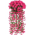 thumbnail image 1 of Sulaicai Artificial Hanging Flowers for Outdoors, Fake Hanging Plants Violet Vine UV Resistant Faux Silk Flower for Home Patio Porch Garden Wedding Spring Summer Decoration (Hot Pink), 1 of 6