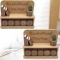 thumbnail image 1 of Sulaicai Books Read This Year Tracker, 3D Book Tracker for Recording Number of Book Read, Decorative Reading Progress Sign for Home Library, Office Desk & Book Lover Gifts (Brown), 1 of 5