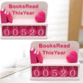 thumbnail image 1 of Sulaicai Books Read This Year Tracker, 3D Book Tracker for Recording Number of Book Read, Decorative Reading Progress Sign for Home Library, Office Desk & Book Lover Gifts (Hot Pink), 1 of 5