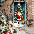 thumbnail image 1 of Sulaicai Christmas Door Cover Decoration - Black Santa Claus Backdrop Xmas Door Hanging Covers for Christmas Eve, Party & New Year, 71 x 35 Inch, 1 of 7