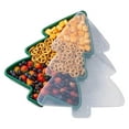 thumbnail image 1 of Sulaicai Christmas Serving Tray, Cute Snowman Snowflake Tree Storage Container with Lid, Christmas Platters Snack Serving Tray for Snacks Candy Cookie Candy Dessert (Xmas Tree), 1 of 9