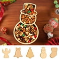 thumbnail image 1 of Sulaicai Christmas Serving Tray, Wooden Snowman Shaped Serving Platter, Charcuterie Board Serving Dishes for Party Candy Snack Fruit Tray Cheese Board Plate, 14 x 8 Inch, 1 of 7