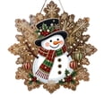 thumbnail image 1 of Sulaicai Christmas Snowman Snowflake‑Shaped Diamond Art Hanging Ornament, Holiday Acrylic Xmas Pendant for Window, Door, Wall and Indoor Home Holiday Decor, 1 of 6