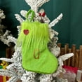 thumbnail image 1 of Sulaicai Christmas Stockings, Green Monogram Christmas Stocking, 7 Inch Knitted Xmas Stocking, Personalized Initial Christmas Candy Gift Bag, Letter A to Z Xmas Stocking (G), 1 of 6