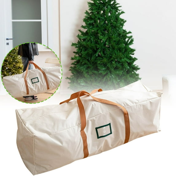 Sulaicai Christmas Tree Storage Bag - Heavy Duty Tear Proof 600D Oxford Fabric Waterproof Christmas Tree Bag with Durable Handles & Card Slot For Storage Box For Xmas Tree