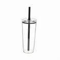 thumbnail image 1 of Sulaicai Clear Tumbler with Lid and Straw, Leak Proof Insulated Clear Plastic Cups, Reusable Iced Coffee Cup for Travel,Parties, Birthdays,Gifts, 1 of 9