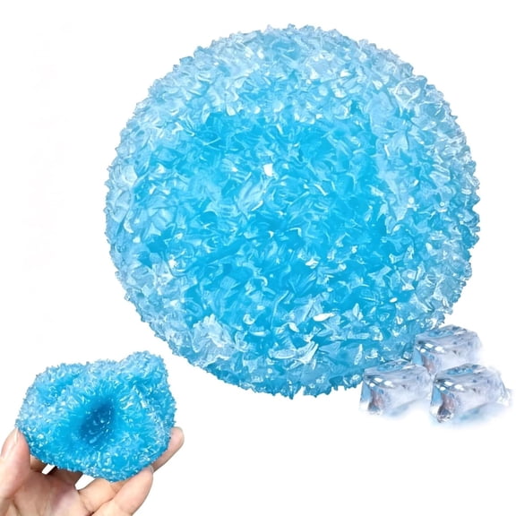 Sulaicai Crystal Ice Texture Squishies Stress Relief Ball, Non-Sticky Slow Rising Squeeze Fidget Ball for Anxiety Relief & Daily Relaxation