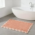 thumbnail image 1 of Sulaicai Cute Scalloped Bath Mat, 20x32 inch Plush Microfiber Scallop Bathroom Rugs Non Slip Washable Quick Dry Absorbent, Bathmat Bath Rug Carpet for Shower Stall Kitchen Floor Entrance, Orange, 1 of 3