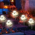 thumbnail image 1 of Sulaicai Halloween Pathway Lights Outdoor Decorations, 5 Pack Light-Up Ghost Garden Stake Lights, Waterproof Outdoor Lights for Garden Yard Lawn Party Driveway Halloween Decor, 1 of 7