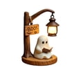 thumbnail image 1 of Sulaicai Halloween Reading Ghost Table Lamp, Resin Cute Ghost Figurine with Boo Sign, Mini Night Light Ornament for Shelf Mantel Fall Decor, 1 of 6