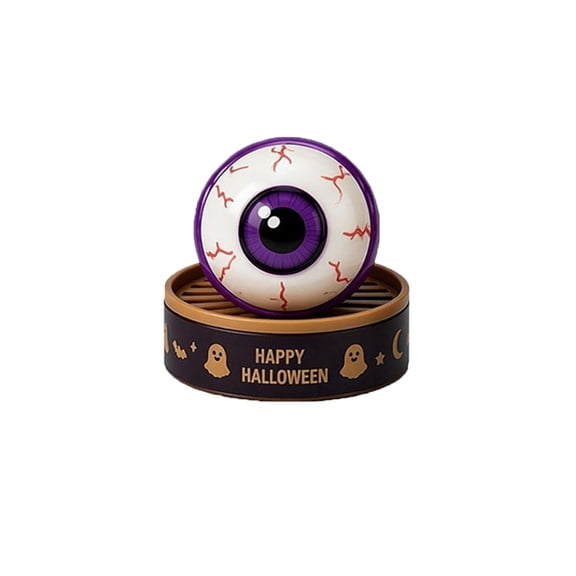 Sulaicai Halloween Spooky Eyeball Squishies, Eyeball Shaped Dumpling Squeeze Ball with Steamer, Slow Rising Stress Relief Sensory Squeezing Ball for Holiday & Birthday Gifts, Party Favors