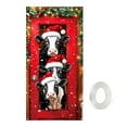 thumbnail image 1 of Sulaicai Merry Christmas Door Cover Cute Cat/Dog/Cow Printed Hanging Door Banner, Christmas Photo Booth Background Props for Winter Party Holiday Xmas Eve Porch House, 70.8x 35.4 Inch, 1 of 1