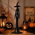 thumbnail image 1 of Sulaicai Minimalist Black Witch Figurine, Elegant Faceless Witch Resin Sculpture Halloween Decorations, Modern Halloween Tabletop Decor for Home Shelf Mantel, 1 of 7