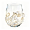 thumbnail image 1 of Sulaicai Novelty Marine Animal Stemless Wine Glass, Unique Hand-Painted Flat Marine Animal Pattern Bar Glassware, Coastal Home Decor Gift for Ocean Lovers, A13, 1 of 8