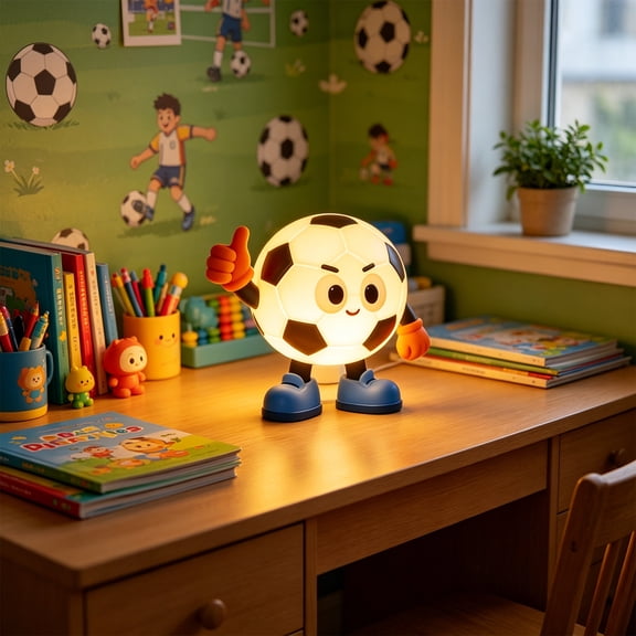 Sulaicai Soccer Night Light, Patriotic Thumbs Up for Watch Party Decoration, Rechargeable Plastic Football Lamp, Game Day Gift & Soccer Party Decor for Soccer Fans