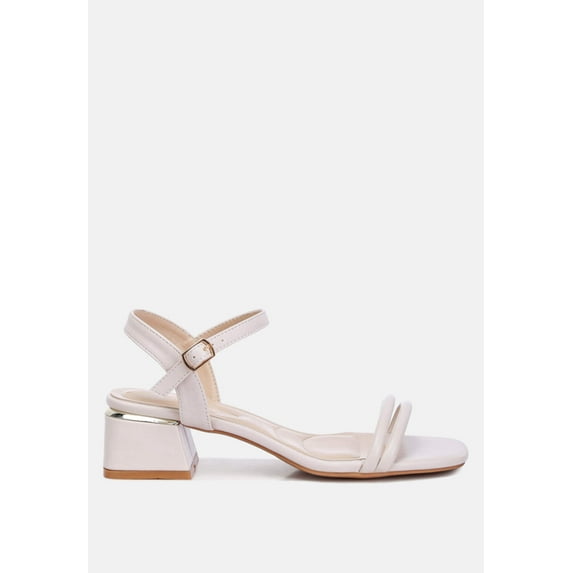 Sulein Ankle Strap Low Block Heels