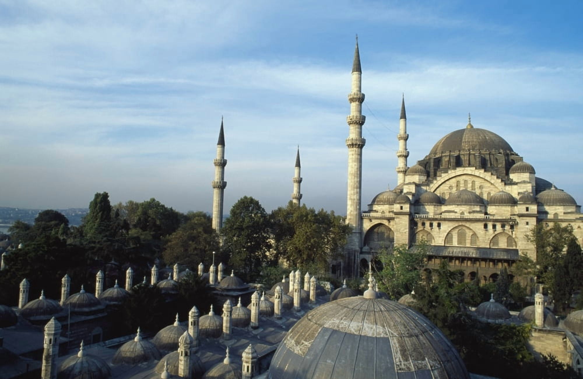 Suleymanhe Mosque The Bizaar Quarter Canvas Art - Francesca Yorke Design Pics (38 x 24)
