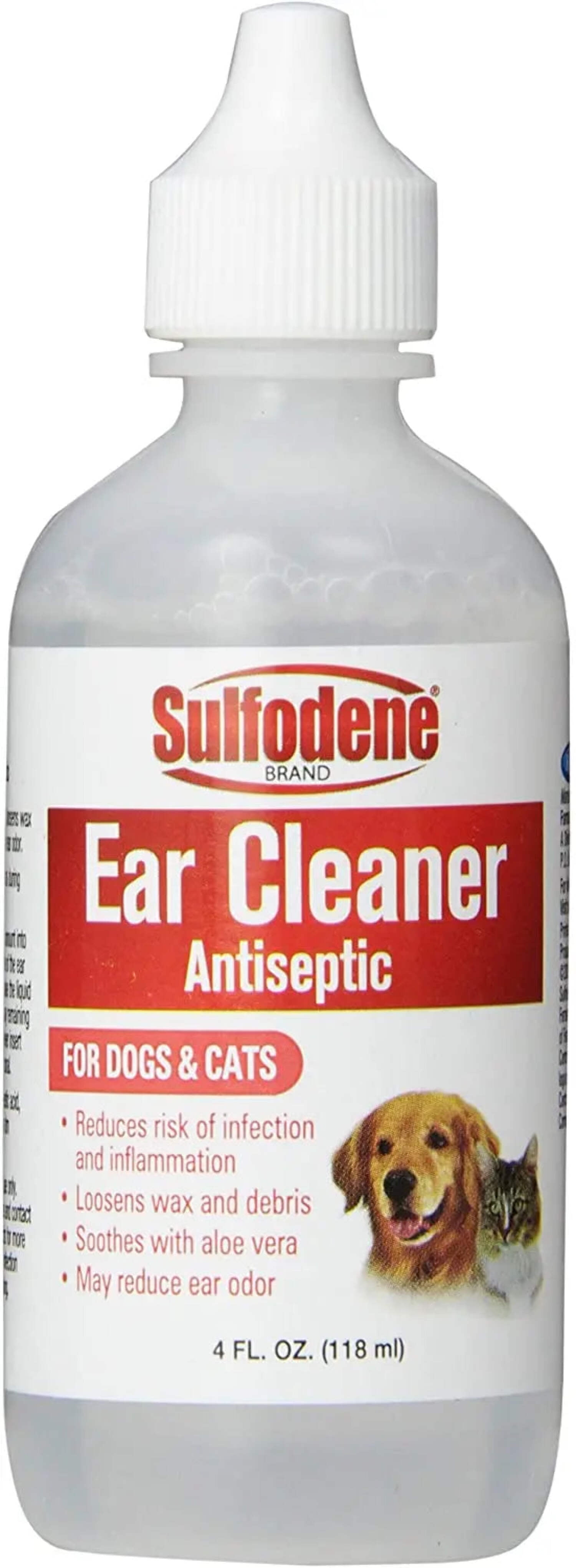 Sulfodene Brand Ear Cleaner for Dogs Cats 4 oz. - Walmart.com