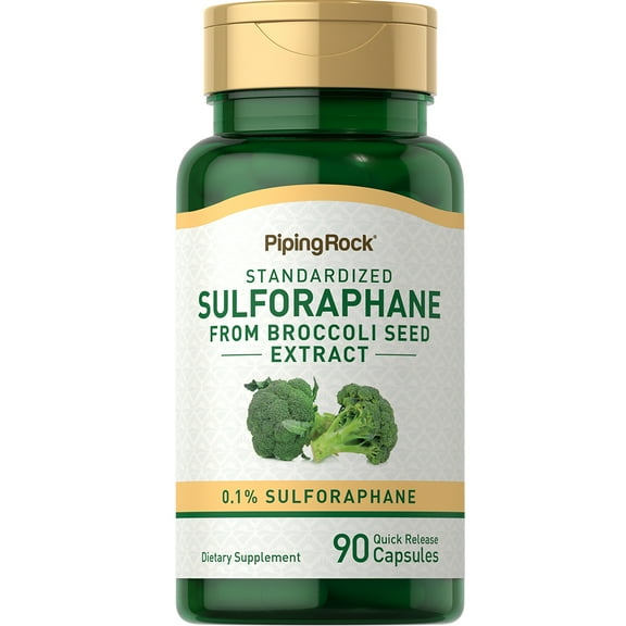 Sulforaphane (Broccoli) | 90 Capsules | Non-GMO, Gluten Free for Men and Women | by Piping Rock