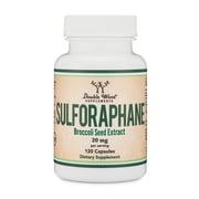 Sulforaphane Supplement -20mg of Sulforaphane per Serving 120 Capsules Potent Broccoli Extract for Healthy Aging by Double Wood Supplements