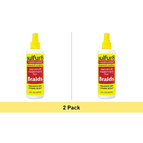 Sulfur-8 Medicated Anti-Dandruff Conditioner For Braid Spray - 8 Oz - 2 Pack