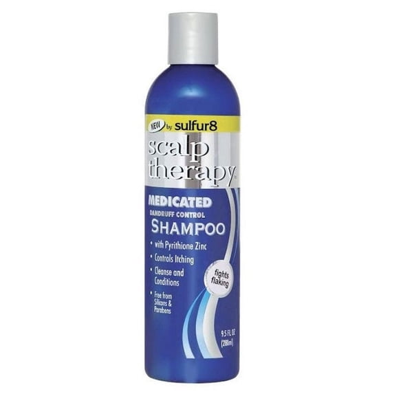 Sulfur 8 Scalp Their Medicated Dandruff Control Shampoo 9.5 Oz.,Pack of 2