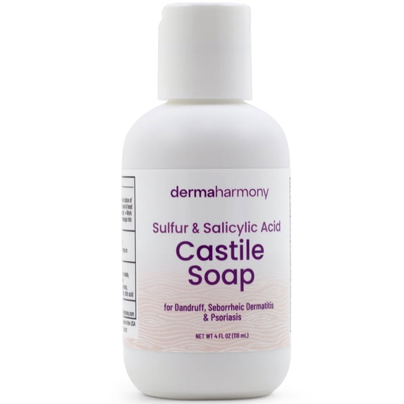 Sulfur & Salicylic Acid Liquid Castile Soap - 4 fl oz (1 Bottle)