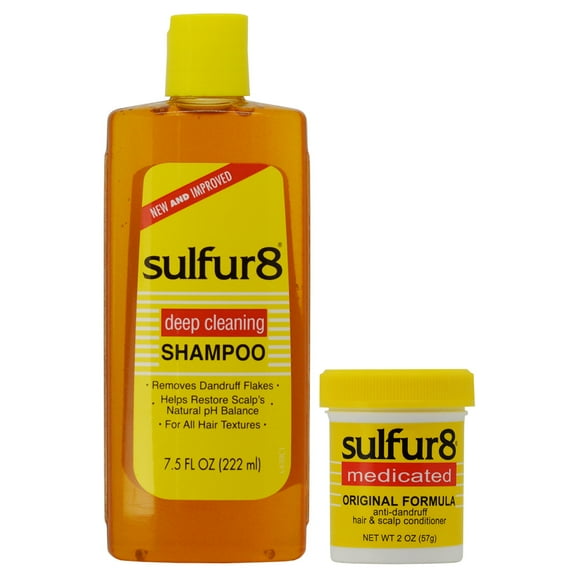 Sulfur8 Anti-Dandruff Hair Scalp Care Shampoo 7.5oz + Conditioner 2oz Duo