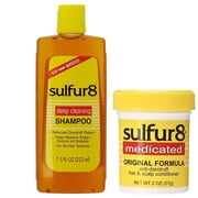 Sulfur8 Anti-Dandruff Hair Scalp Care Shampoo 7.5oz + Conditioner 2oz Duo