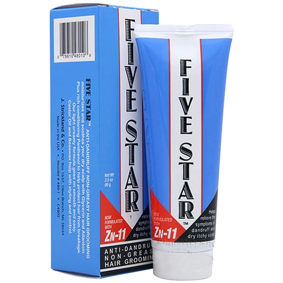 Sulfur8 Five Star Anti Dandruff Non Greasy Hair Grooming, 3.5 Oz, Pack of 3