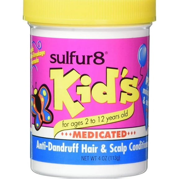 Sulfur8 Kid's Medicated Anti Dandruff Hair Scalp Conditioner, 4 Oz., Pack of 2