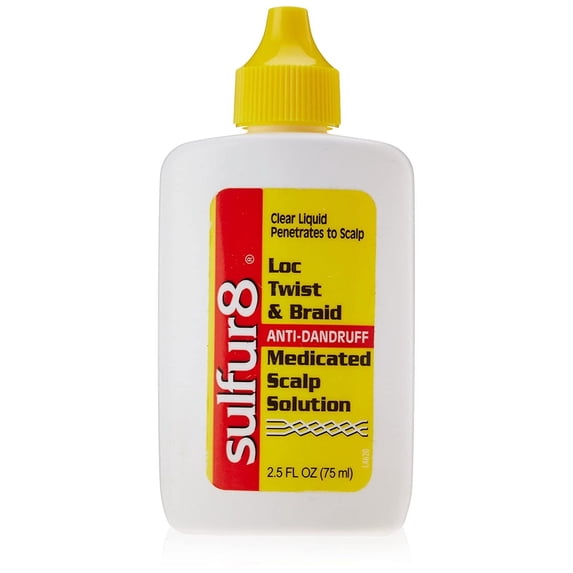 Sulfur8 Loc Twist and Braid Anti-Dandruff Medicated Scalp Solution, 2.5 Oz, 2 Pack