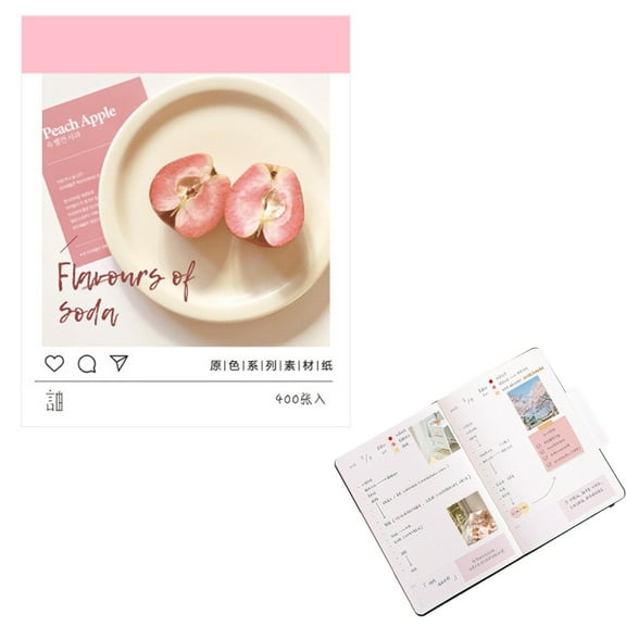 Sulfuric Acid Paper Notebook Material, 400Pcs/Set Scrapbooking Paper Decorative Nice Looking Craft Background Material Paper for Diary Silver Paper(1 Sulfuric Acid Paper Notebook Material 400 Sheets)