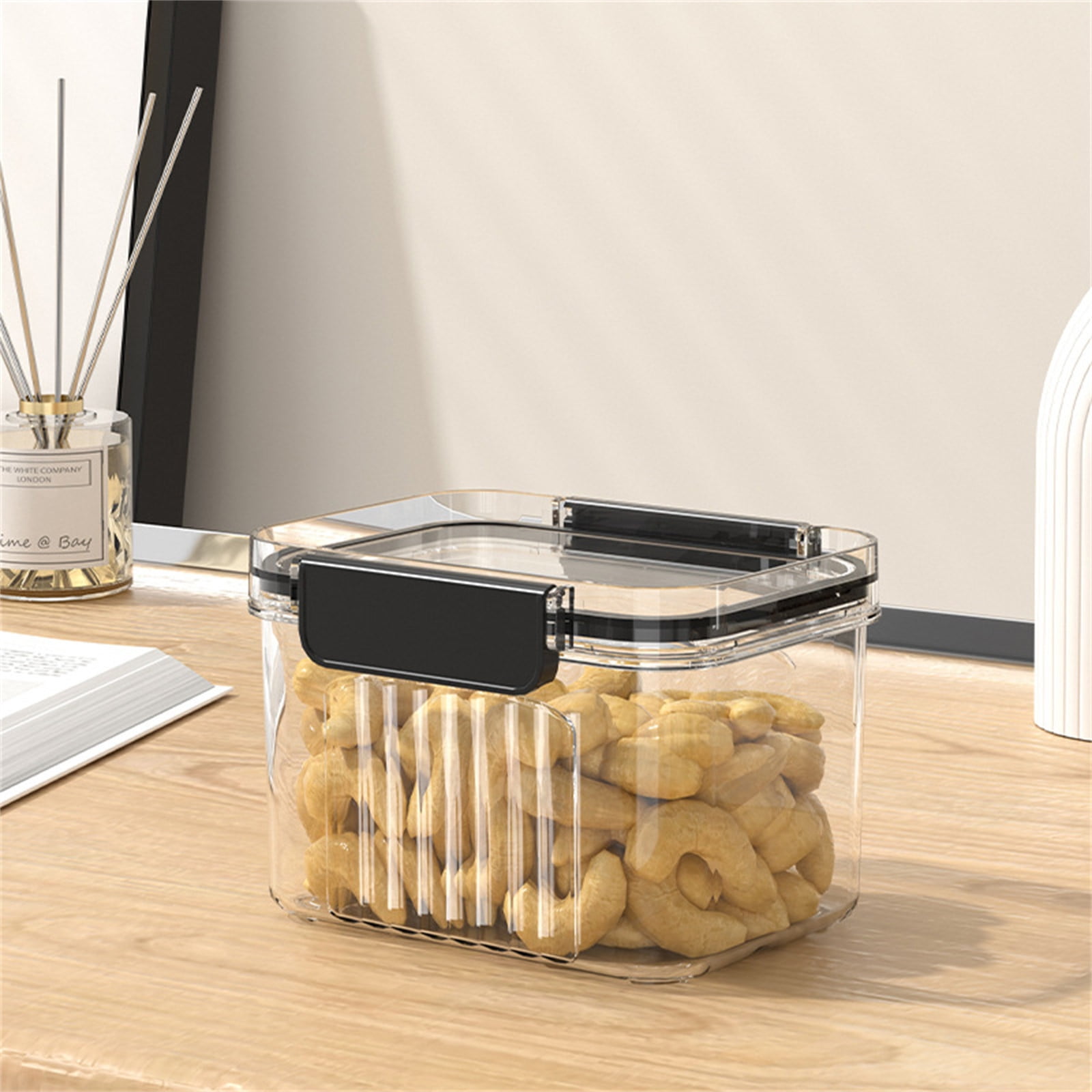 Divided Food Storage Containers With Lids, Candy Jars With Lids,  Transparent Food Jars, Moisture-proof Transparent Sealed Fresh-keeping Box,  For Cereal, Rice, Pasta, Tea, Nuts And Coffee Beans, Plastic Preservation  Tank, Home Kitchen
