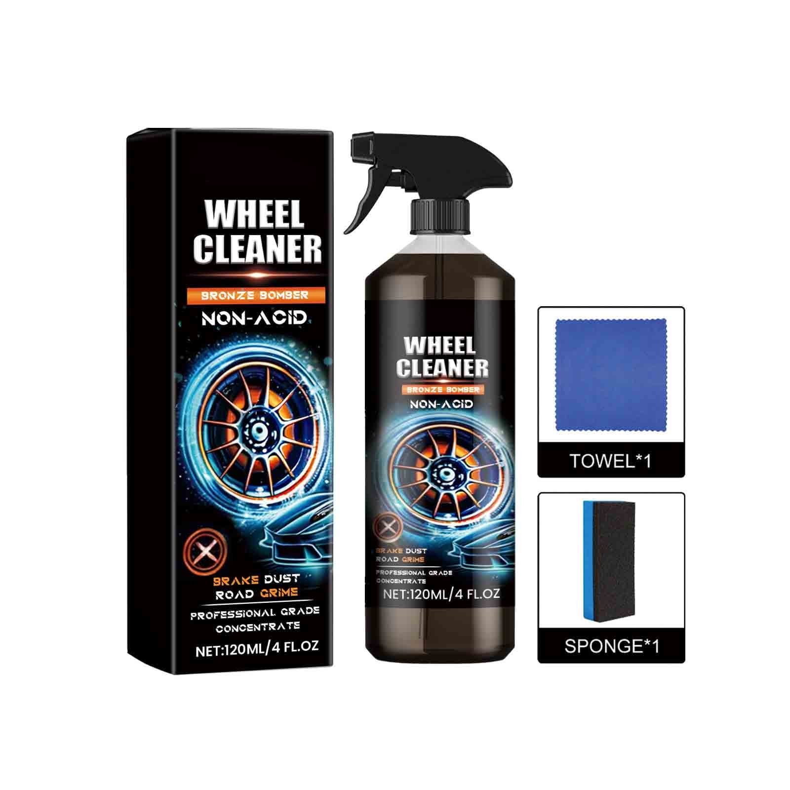 Sulgyt Brake Bomber Cleaner Powerful Wheel Cleaner, Perfect for Cleaning Wheels and Tires Safe On Alloy and Pain,Automobile Wheel Cleaner (120ml)