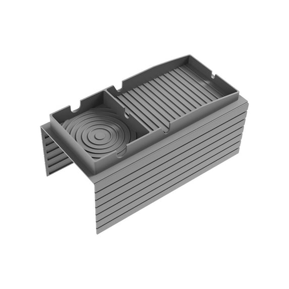 Sulgyt Couch Cup Holder 3 in 1 Couch Arm Table Tray, Foldable Anti-Slip Arm Chair Rest Table for Sofa Armrest (Gray)