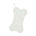 thumbnail image 1 of Sulgyt Dog Christmas Stocking, Knit White Red Christmas Stocking for Dogs, Bone Shape Dog Stocking Christmas Large Pet Stockings Hanging Dog Christmas Stocking for Dogs Cats Pets 16.5In, White, 1 of 6