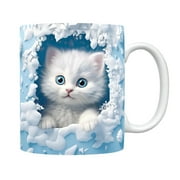 Sulgyt Pet Cat Coffee Mug - Ceramic Funny Coffee Mug - Perfect Cat Lover Gift - Cute Cat Coffee Mugs Present - Great Birthday or Christmas Surprise for Friend or Family, Men and Women
