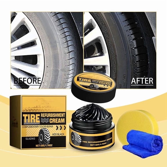 Sulgyt Premium Tire Coating & Trim Restorer, Long-Lasting Tire Ceramic Coating, Bring Back the Original Deep Black Shine Yellow