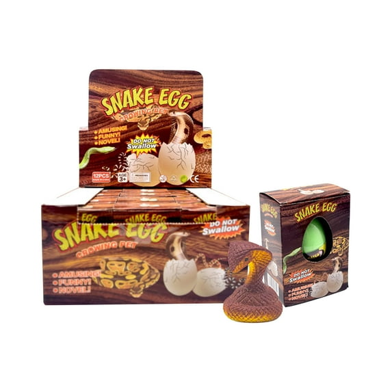 Sulgyt Toys Snake Eggs - 2.5inch Hatching Water Growing Snake Eggs - Toy Surprise Eggs - Snake Eggs That Hatch in Water for Kids Party Favor Toy, Bath Toy, Easter Egg