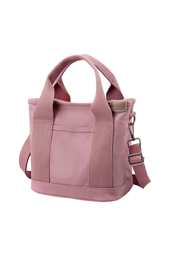 Women's Canvas Tote Shoulder Crossbody Bag with Compartments Small Handbag Multi-pocket Top Handle Work Bags, Multi-Pocket Handbag Shoulder Bags Large Capacity
