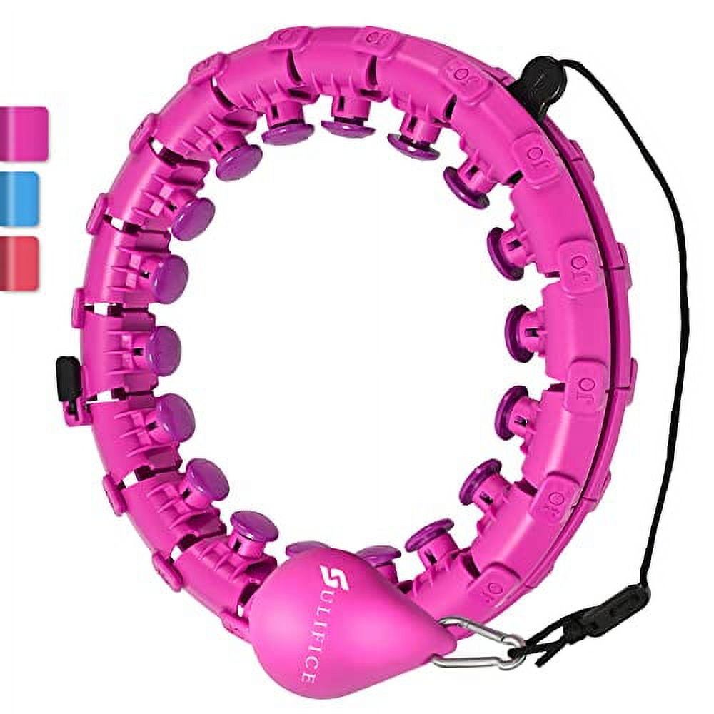 Sulifice Adult Smart Weighted Hula Hoop for Waist Exercise and Weight Loss 24 Knots Blue Walmart