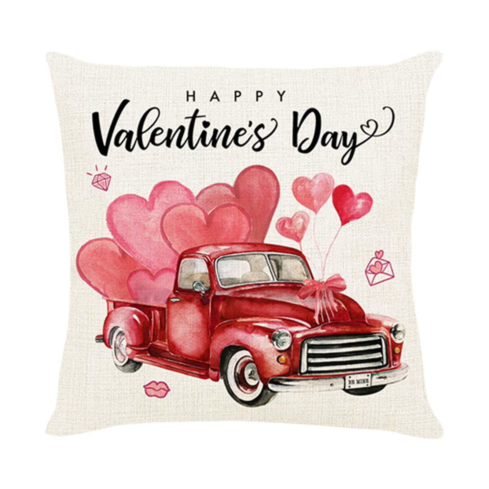 Sulk Pillowcase Valentine's Day Pillow Red Shaped Pillows Decorative