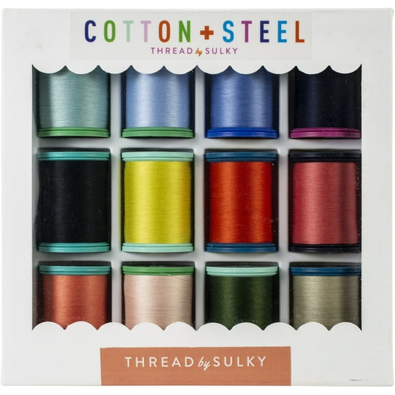 Sulky Cotton + Steel Thread Collection 50wt 660yd 12/Pkg-Wildflowers