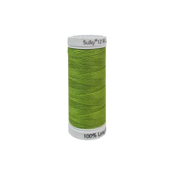Sulky Cotton Petites Thread 12wt 50yd-Deep Chartreuse